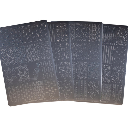 MITHMILLO x A Shining Moment Ribbon Stamping Plates Set (4pcs/set)