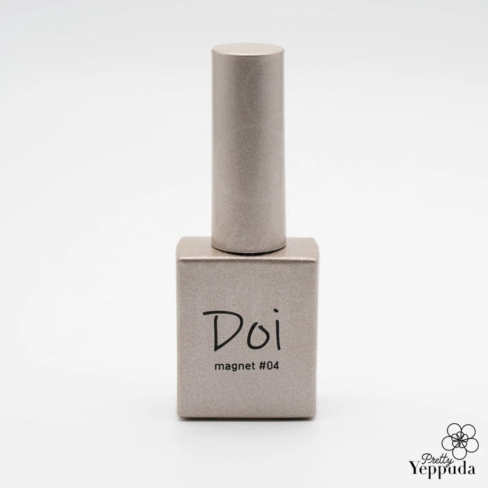 A close-up image of a Nailbayo DOI Magnet Gel #4 - 10ml product, a Korean nail supply item designed for use with a magnet stick, showcasing the sleek, minimalist packaging and branding associated with the renowned Korean nail artist Nailbayo.