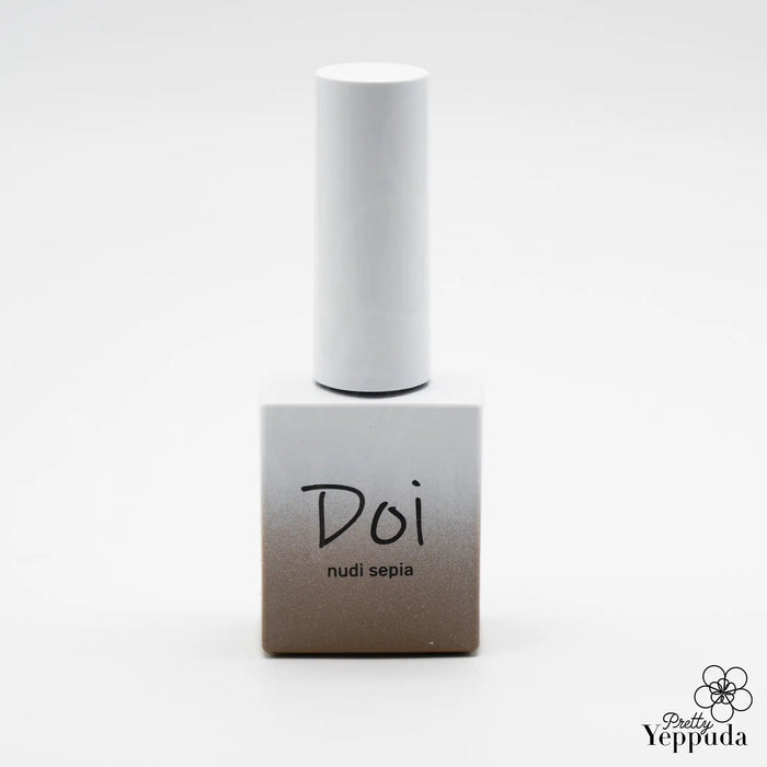 A buildable, syrup-like gel nail polish in a sepia tone, featuring the Korean brand NAILBAYO. This versatile base color is easy to apply and perfect for creating various nail art designs, suitable for both professional and beginner nail enthusiasts.