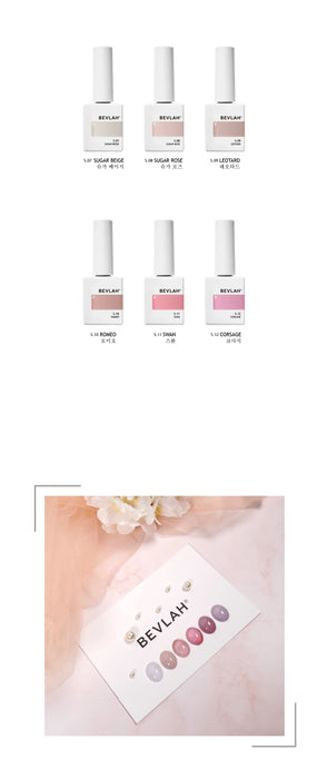 The BEVLAH Return II - The Return Of The Queen nail polish collection features a series of refined, natural pink syrup gel polishes that are HEMA-free, LED curable, and scent-free, ensuring a safe and efficient manicure experience for users with sensitive nails.