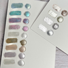 RIPOSO Sandy Mood Putty Gel multi-colored swatches and product samples showcasing the variety of textures and shades available in this Shopify nail art product offering.