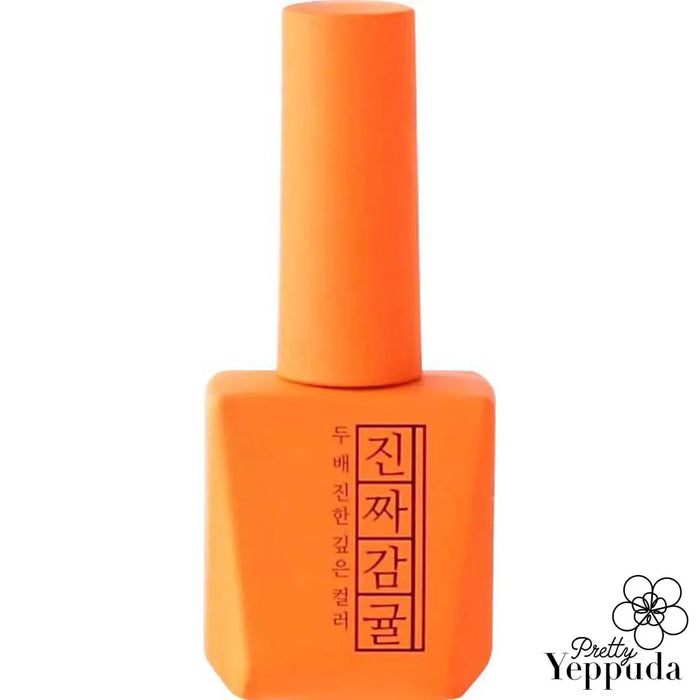 Vivid orange nail polish bottle with the Jinzza Series Mostive brand name prominently displayed, showcasing the high-pigment, one-coat coverage and fast-curing capabilities of this professional-grade salon-quality gel nail product.