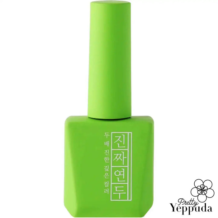 Vibrant green nail polish bottle from the Mostive Jinzza Series, showcasing high-pigmentation and one-coat coverage, ideal for a trendy and bold manicure experience. The 12ml bottle offers convenient 60S UV/30S LED curing, catering to the modern needs of Shopify customers seeking a premium nail care solution.