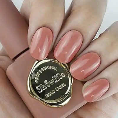 Elegant and chic nude nail polish bottles from Show Me Korea's Edge Collection, showcasing a classic and timeless look perfect for all nail enthusiasts. The high-pigment formula allows for effortless, one-stroke application, providing salon-quality results at home. Shopify, Korea, beauty, nails, nail polish.