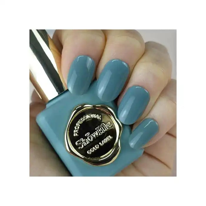 Colorful salon-quality gel nail polish from the Salon De Latte collection by the leading Korean professional nail brand Show Me Korea, featuring a smooth, long-lasting, self-leveling formula in a light blue shade.