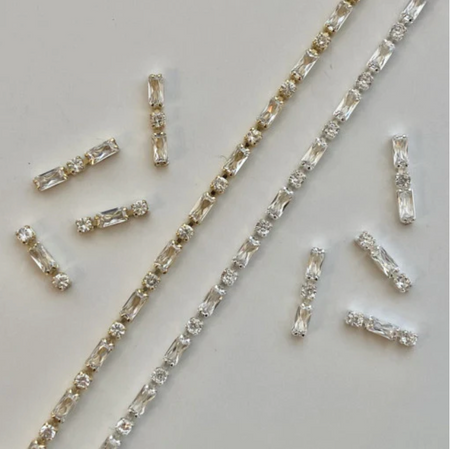 Nailbayo - Zircon Chains: 1x Silver and 1x Gold | Korean Nail Supply for Europe | Gelnagel