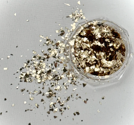 Nailbayo - Sculpture Gold Flakes Glitter | Korean Nail Supply for Europe | Gelnagel