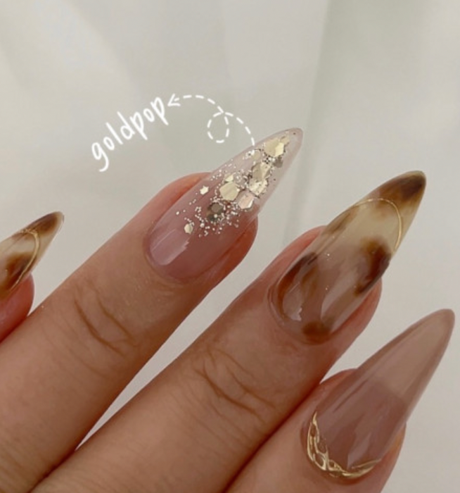 Nailbayo - Gold pop Glitter | Korean Nail Supply for Europe | Gelnagel