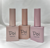 Three Nailbayo DOI Magnet Gel #2 - 10ml nail polish bottles in light pink and rose gold shades, showcasing the premium Korean nail care brand and its innovative magnet-based gel nail polish products.