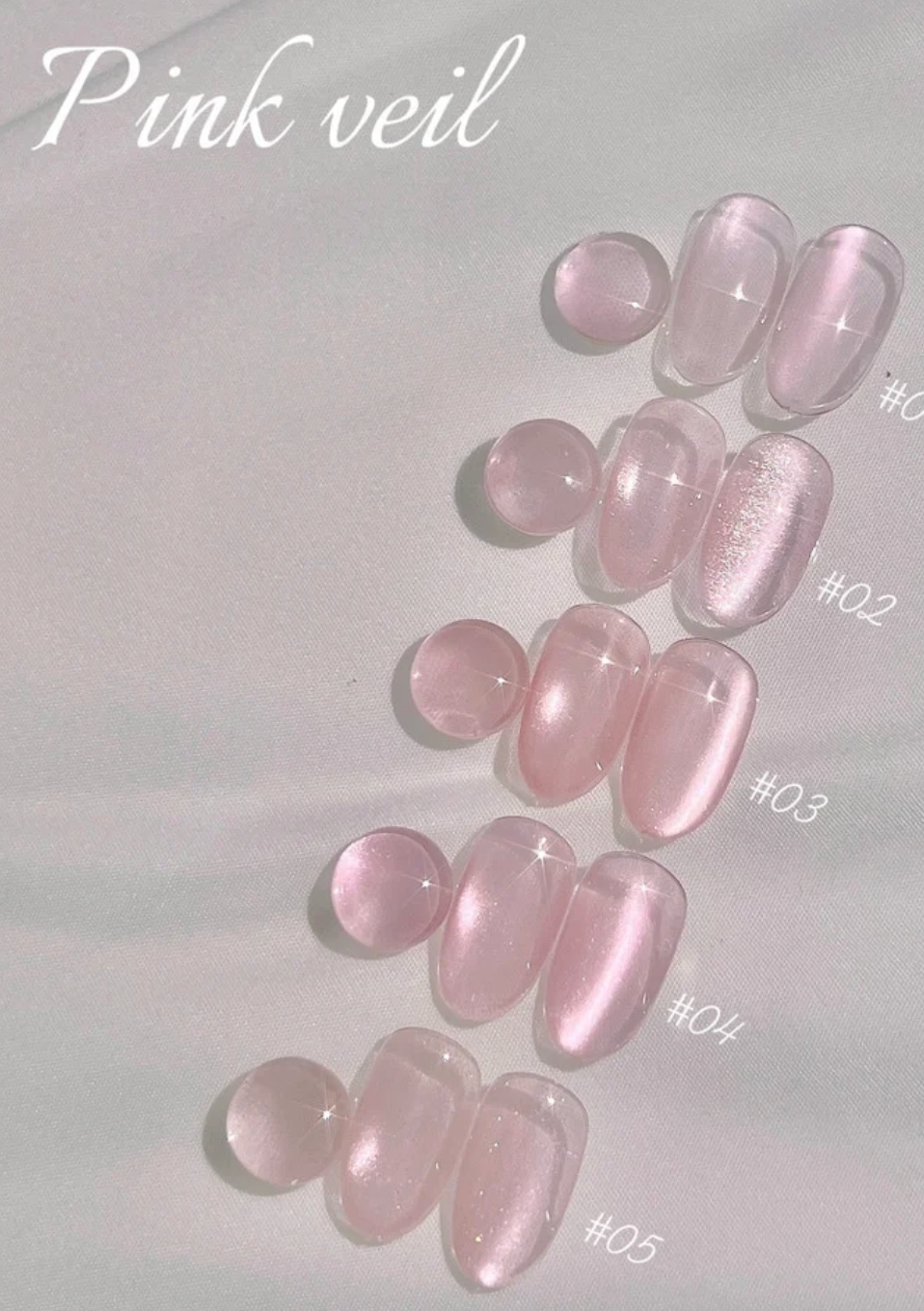 NAILBAYO Pink Veil Magnet Gel Collection – 5 Colours