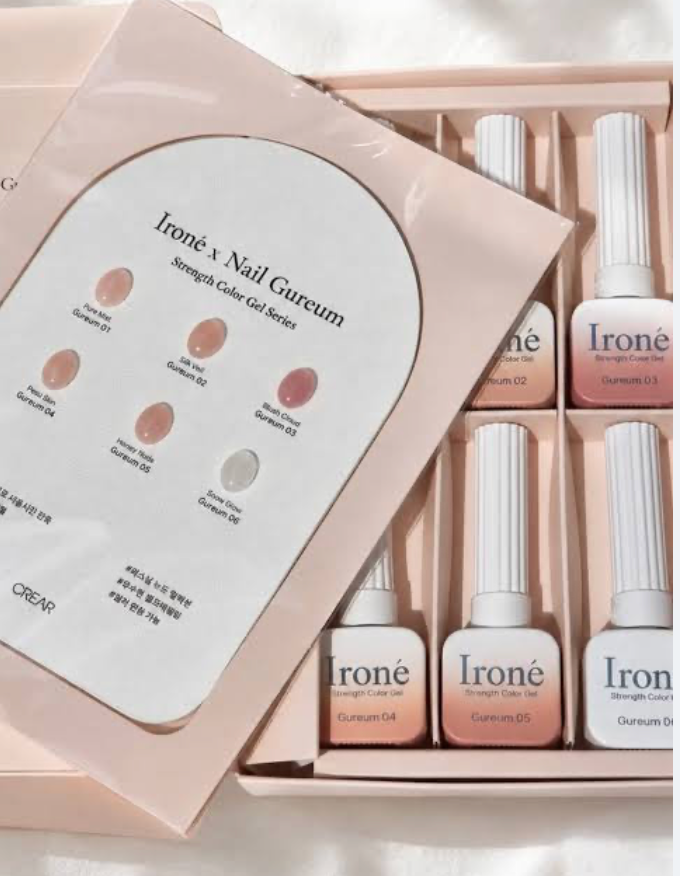 Ironé x Nail Gureum Strength Syrup Color Gel Set – 6 × 10 ml