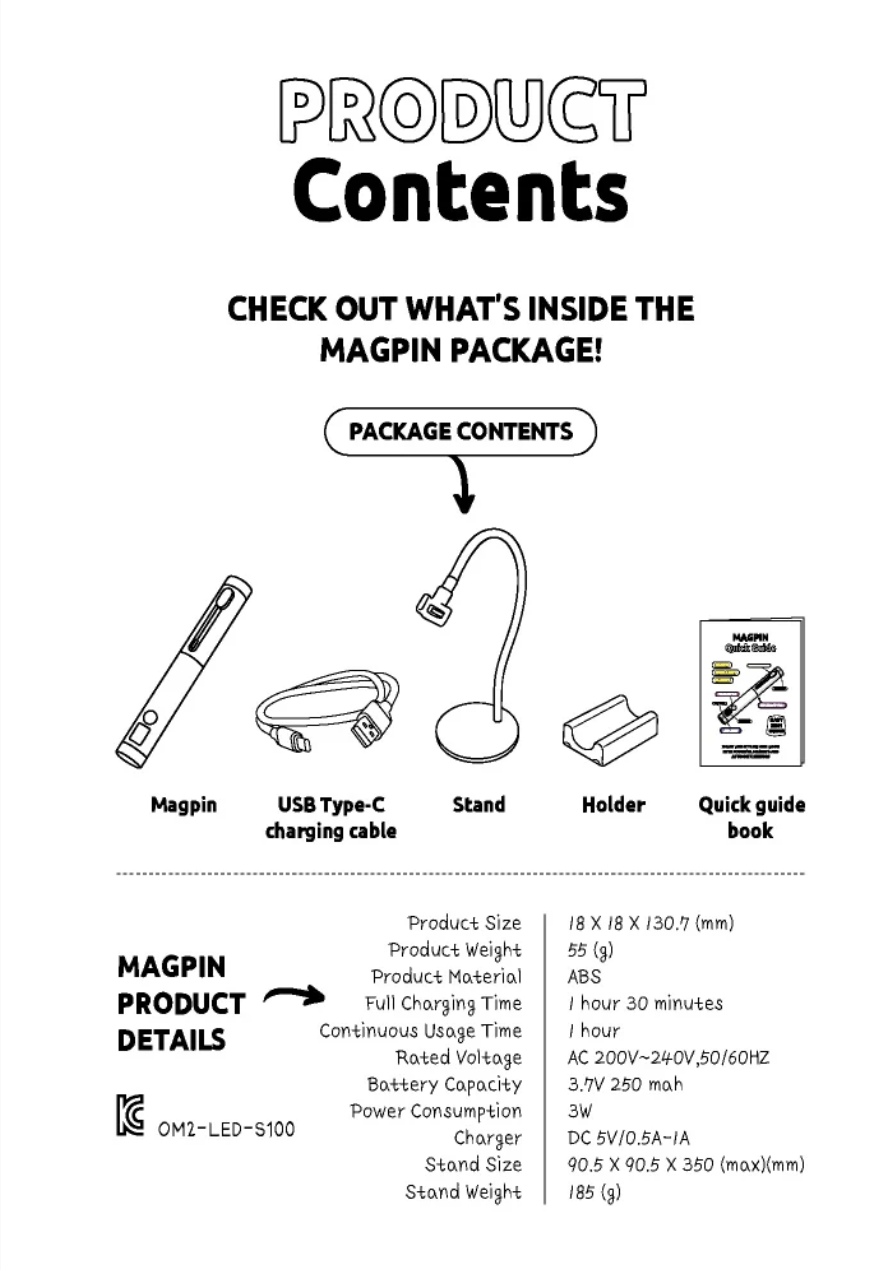 Mayour x SHINY MAGPIN (Magnet and sensor pin cure lamp in one) Beige