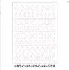 Blank white nail sticker template featuring various diamond and teardrop shapes arranged in rows, indicating the product's versatile design capabilities for nail art.