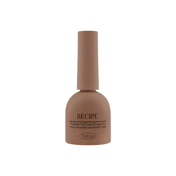 VALLA Color Palette I Collection gel polish bottle in a warm, earthy taupe shade, showcasing the brand's premium quality and autumn-inspired hue for beautiful, long-lasting manicures and pedicures