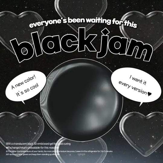 YOGO Black Jam 3D Black Clay/Embossing Gel | Korean Nail Supply for Europe | Pretty Yeppuda