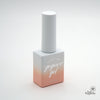 The Yogurt Blossom Ending Collection 12 syrup gel polishes by the Yogurt Nail Kr brand are showcased in this image. The image depicts the product packaging, featuring a sleek white and peach gradient design with the brand name and product description prominently displayed. This elaborative alt text highlights the key details about the nail gel polish collection, including the number of shades, the self-leveling formula, and the storage instructio