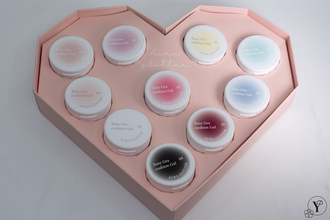 AURA GLITTER Easy Gra Cushion Gel Collection 10pcs/set - Gel