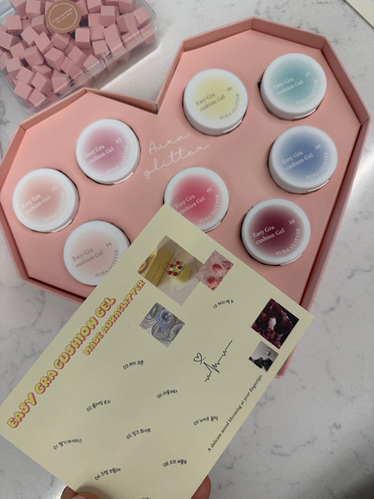 AURA GLITTER Easy Gra Cushion Gel Collection 10pcs/set - Gel