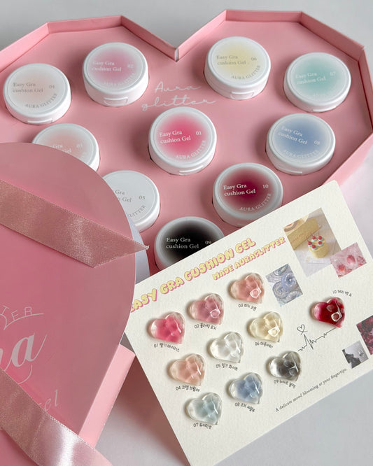 AURA GLITTER Easy Gra Cushion Gel Collection 10pcs/set - Gel