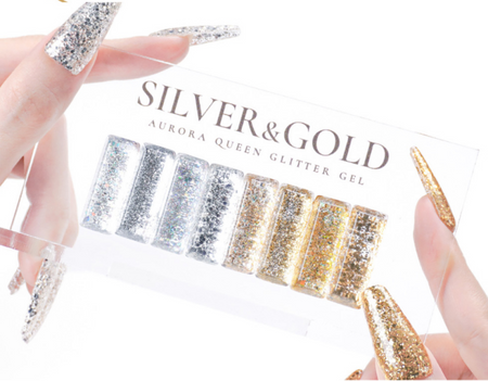 AURORA QUEEN Gold N Silver (8x9ml) - Gel