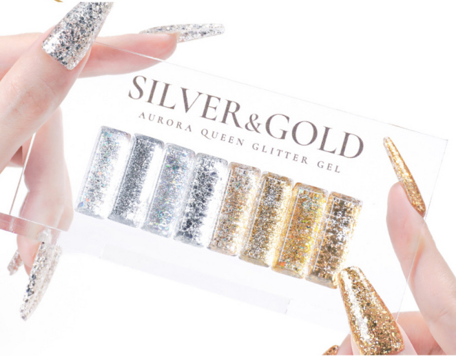 AURORA QUEEN Gold N Silver (8x9ml) - Gel