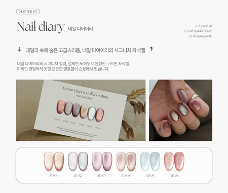 AURORA QUEEN ORE Nail Diary collection (Master) - 6pcs/set - Gel