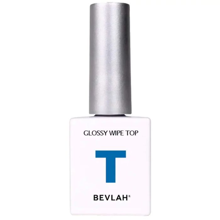 A perfectly clear, glossy, and high-quality nail polish top coat that provides a smooth, long-lasting finish to nail art. The BEVLAH Glossy Wipe Top Gel is a HEMA-free, ethically formulated product designed for safe, efficient, and comfortable application.