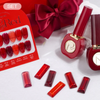 Decorative set of 6 vibrant red tint color gels for creating stunning nail art designs. The gel colors range from deep maroon to light rose, offering versatility for transforming nails into unique works of art. This BY MUSE By Red Collection product is a must-have accessory for nail enthusiasts seeking to elevate their manicures.