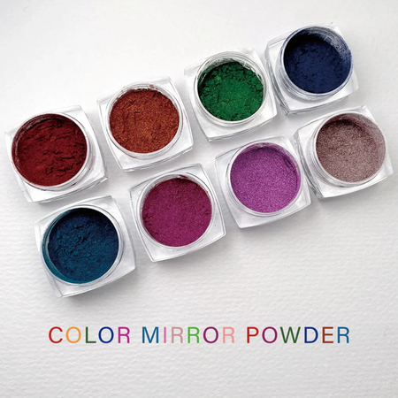 CLODI Color Mirror Powder 8 Color Set - Nail Art