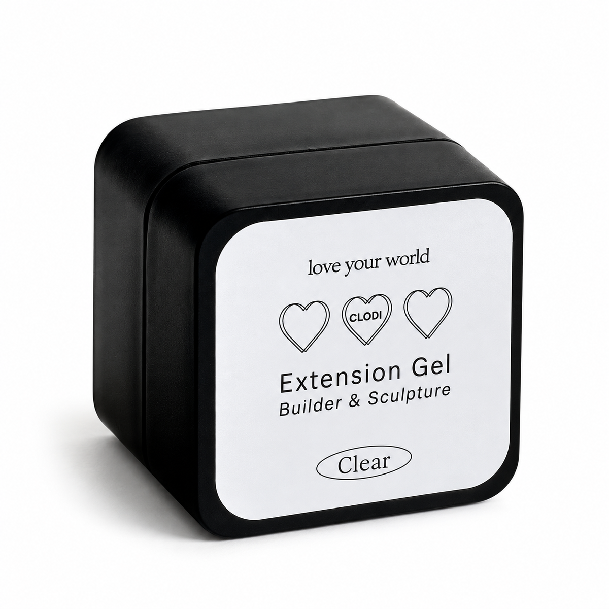 CLODI Extension Gel Clear 20 g – centered pot on white background