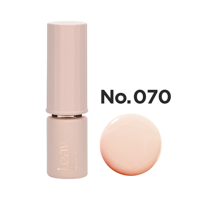 Vibrant, high-quality LEAV Color Gel LVN070 8ml in a sleek and sophisticated packaging, showcasing a delicate pastel hue that may vary depending on monitor resolution and image effects, delivering a stunning and versatile cosmetic option.