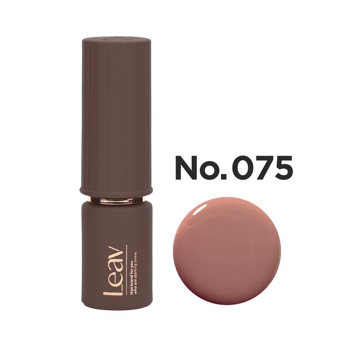 LEAV Color Gel LVN075 8ml - A richly pigmented, long-lasting gel polish in a subdued, neutral hue that may appear slightly different depending on lighting conditions and display settings. This premium LEAV brand product offers a salon-quality manicure experience in the convenience of your own home.