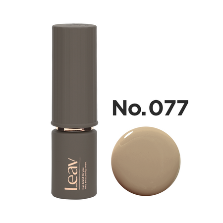 LEAV Color Gel LVN077 8ml, a high-quality nail polish product from the renowned LEAV brand, showcasing a captivating nude hue that may vary slightly due to monitor resolution and image effects.