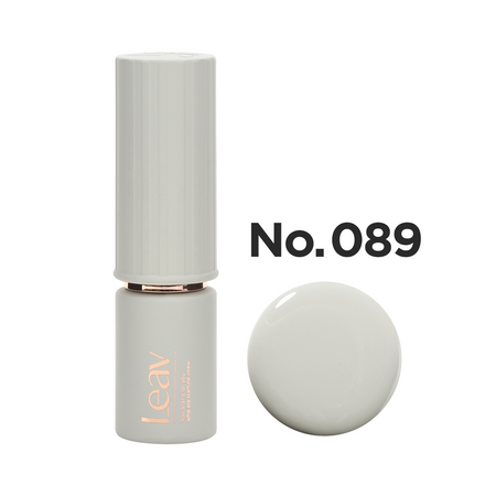 LEAV Color Gel No.089, an 8ml bottle of high-quality nail polish featuring a vibrant and long-lasting color that may vary based on monitor resolution and image effects. This LEAV brand product offers a professional-grade gel formula for a salon-like manicure experience in the comfort of your own home.