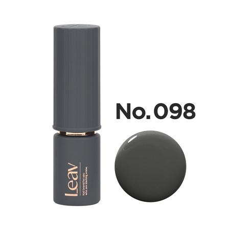 An elegantly-designed LEAV Color Gel bottle in a sophisticated lavender hue, the LVN098 model offers a vibrant and versatile nail polish option, with colors that may vary slightly depending on monitor settings and image processing effects.