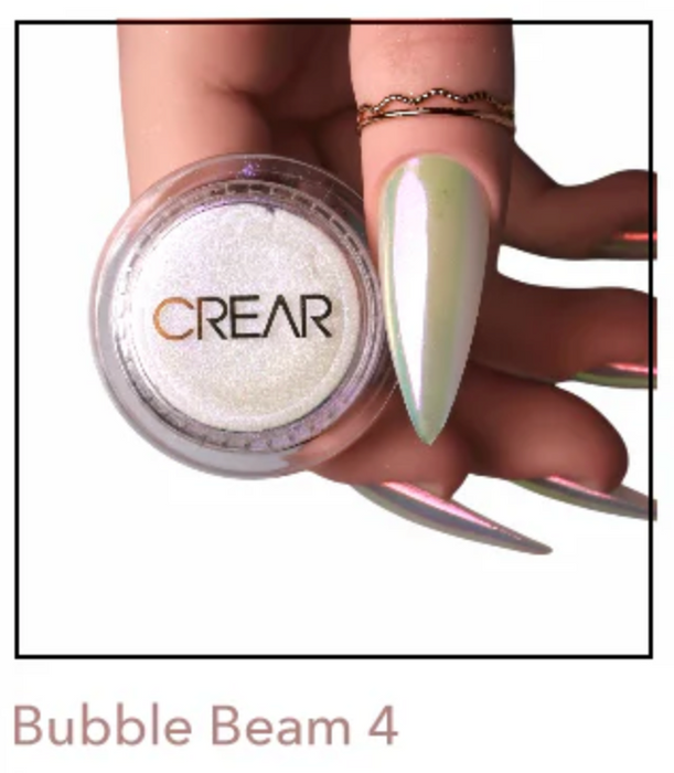 CREAR - Bubble Beam Mirror Powder 4.Purple with magenta and green shift - Nail Art
