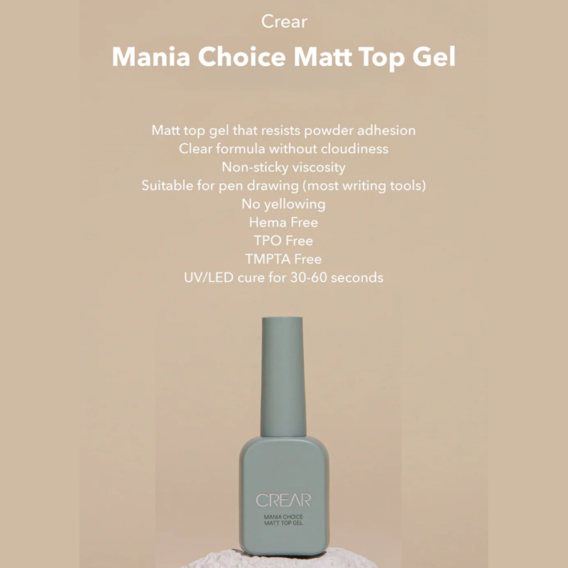 CREAR Mania Choice Matt Top - 10g - Gel