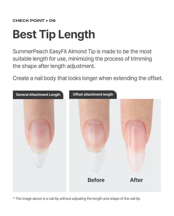 Danjinail Summer Peach Easy Fit Almond set tip 240 pcs - Tools