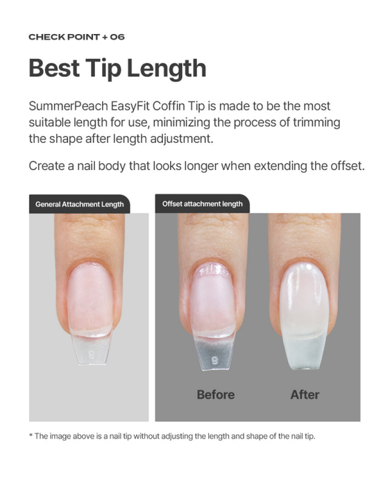 Danjinail Summer Peach Easy Fit Coffin Tip #2 refill 50pcs - Tools