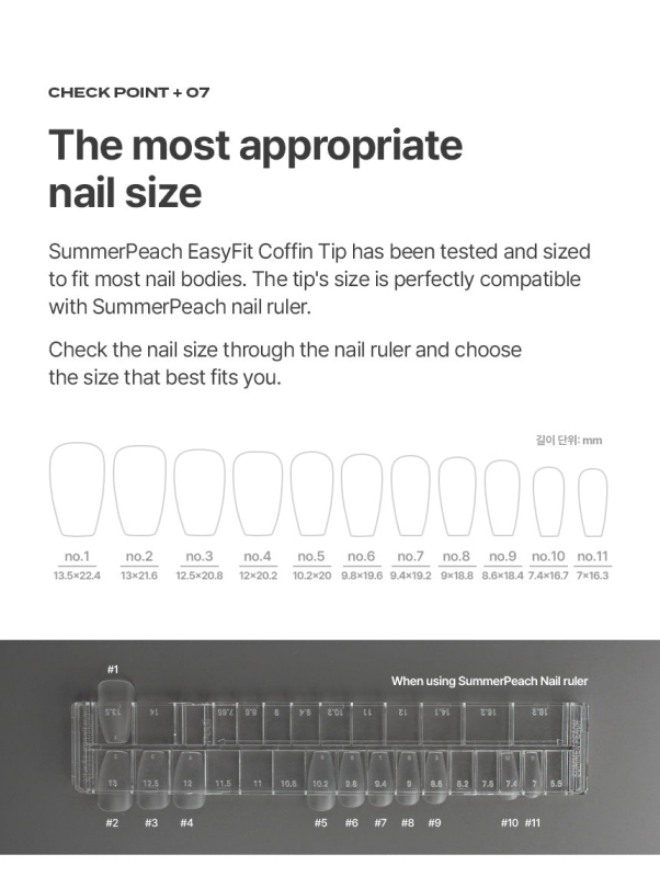 Danjinail Summer Peach Easy Fit Coffin Tip #3 refill 50pcs - Tools