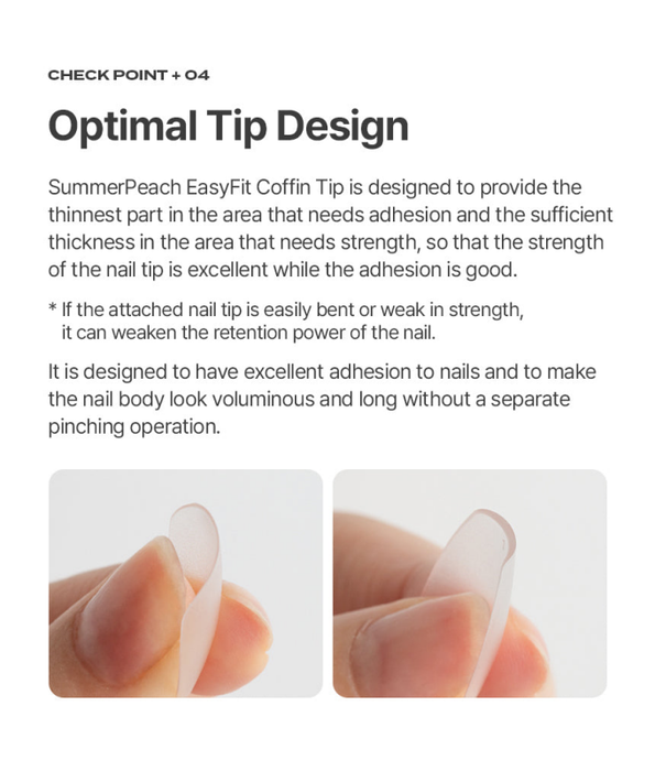 Danjinail Summer Peach Easy Fit Coffin Tip #8 refill 50pcs - Tools