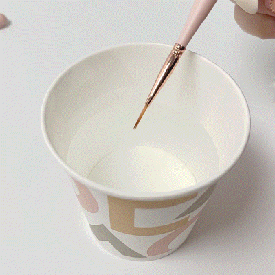 Danjinail Summer Peach Overlay Brush (oval + line) - Tools