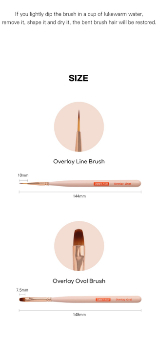 Danjinail Summer Peach Overlay Brush (oval + line) - Tools