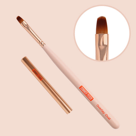 Danjinail Summer Peach Overlay Brush Oval - Tools