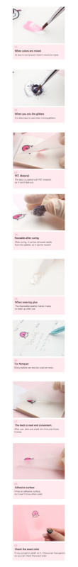 Danjinail Summer Peach Sticky Nail Art Palette Size L - Tools