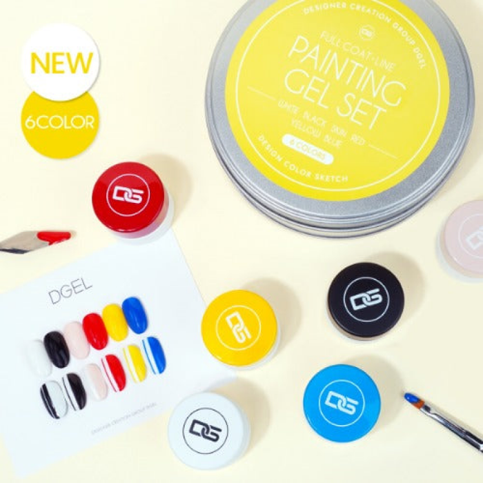 DGEL JINI Mini Drawing Painting Gel 6pcs/set (6x4g) - Nail Art