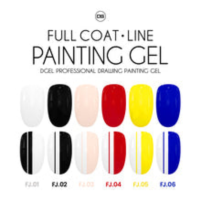 DGEL JINI Mini Drawing Painting Gel 6pcs/set (6x4g) - Nail Art
