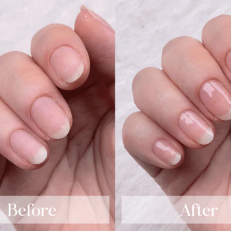Nourishing nail treatment for damaged, dry, and thin nails with a fruity citrus, floral, and sweet woody fragrance.