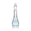 The DGEL Marine Potion bottle is elegantly designed with a tall, slender shape and a clear glass body that showcases the vibrant blue-green liquid within. The tapered neck and intricately detailed glass stopper add a touch of sophistication, perfectly complementing the product's luxury skincare positioning. This captivating image highlights the DGEL brand's commitment to delivering high-quality, nourishing nail care solutions.