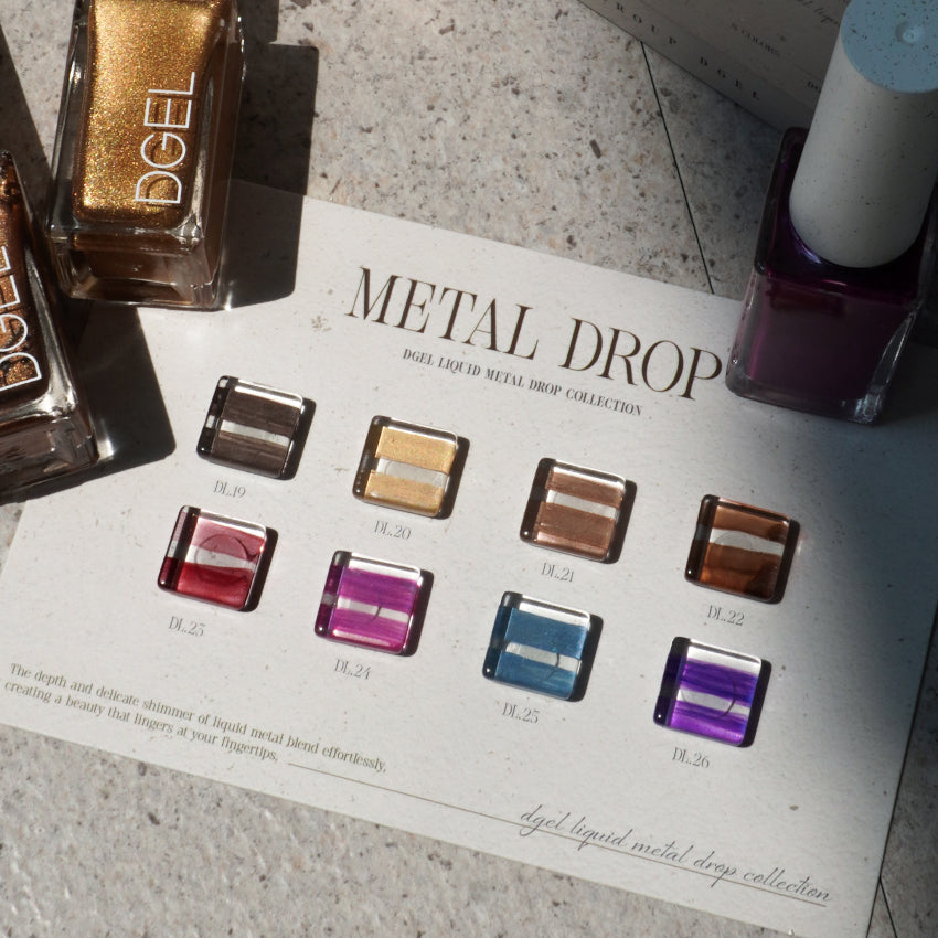 DGEL Liquid Metal Drop colour chart, DL.19–DL.26